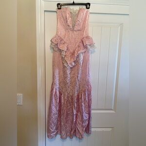 80’s Gunne Sax Pink and White Dress
